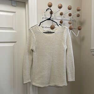 OAK + Fort Cable  Coastal Cottagecore Soft Cozy Sweater - Cream - XS